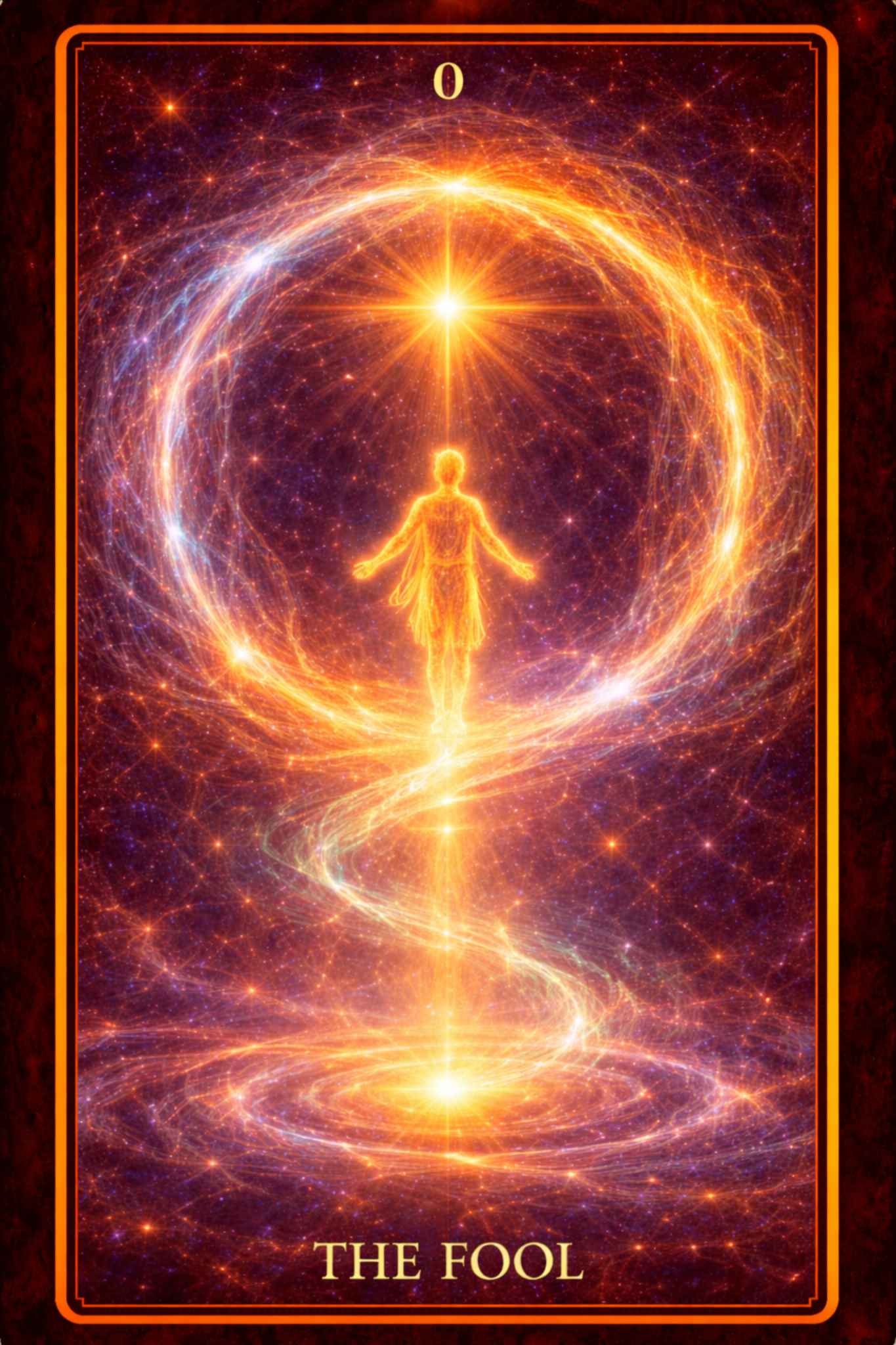 The Fool tarot card – new beginnings, trust, openness and leap-of-faith energy