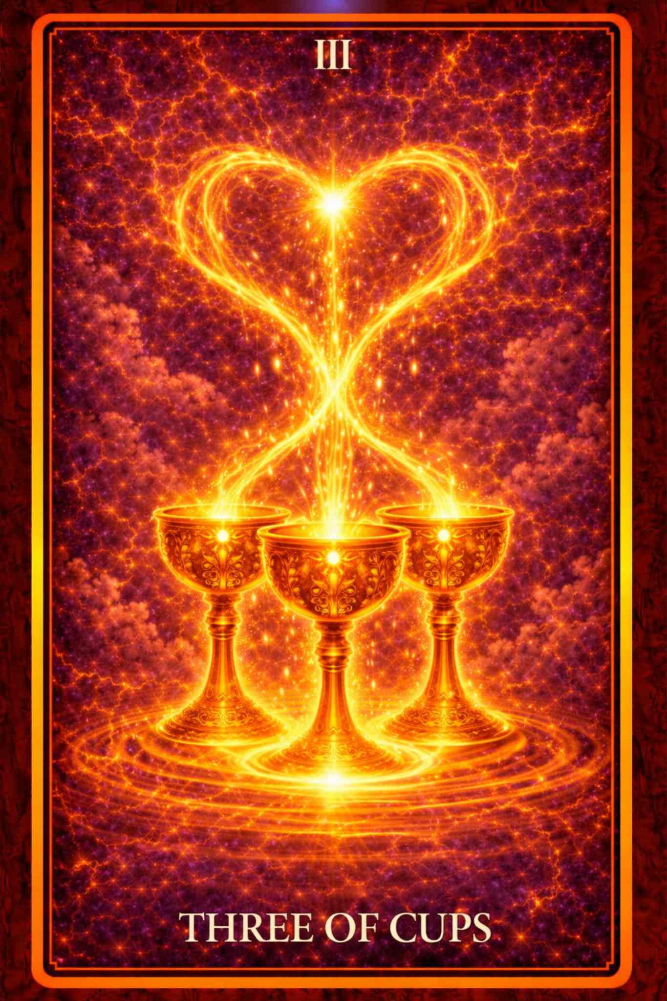 Three of Cups tarot card – celebration, friendship, joy and shared emotional support