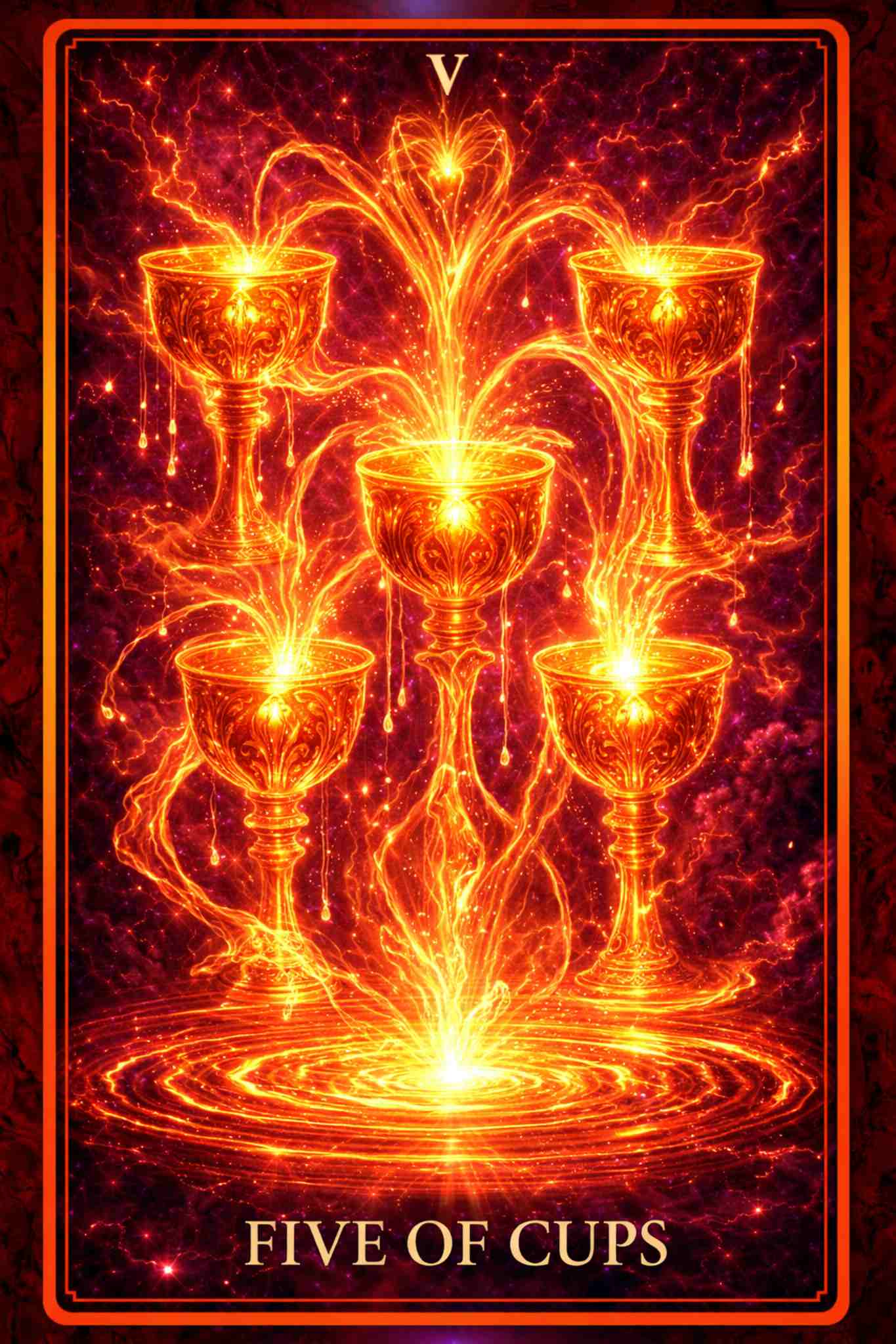 Five of Cups tarot card – grief, disappointment, regret and emotional recovery
