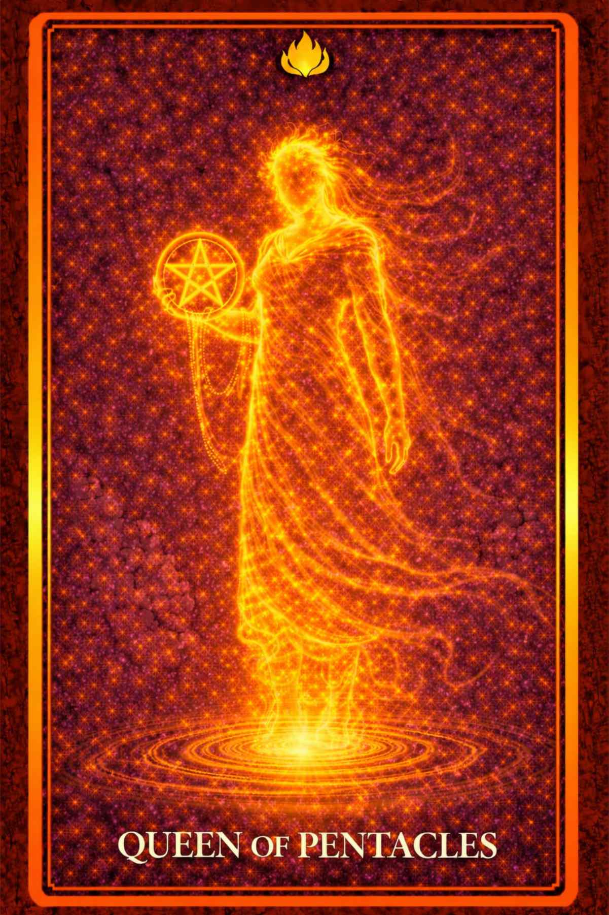 Queen of Pentacles tarot card – nurture, practicality, abundance and grounded care