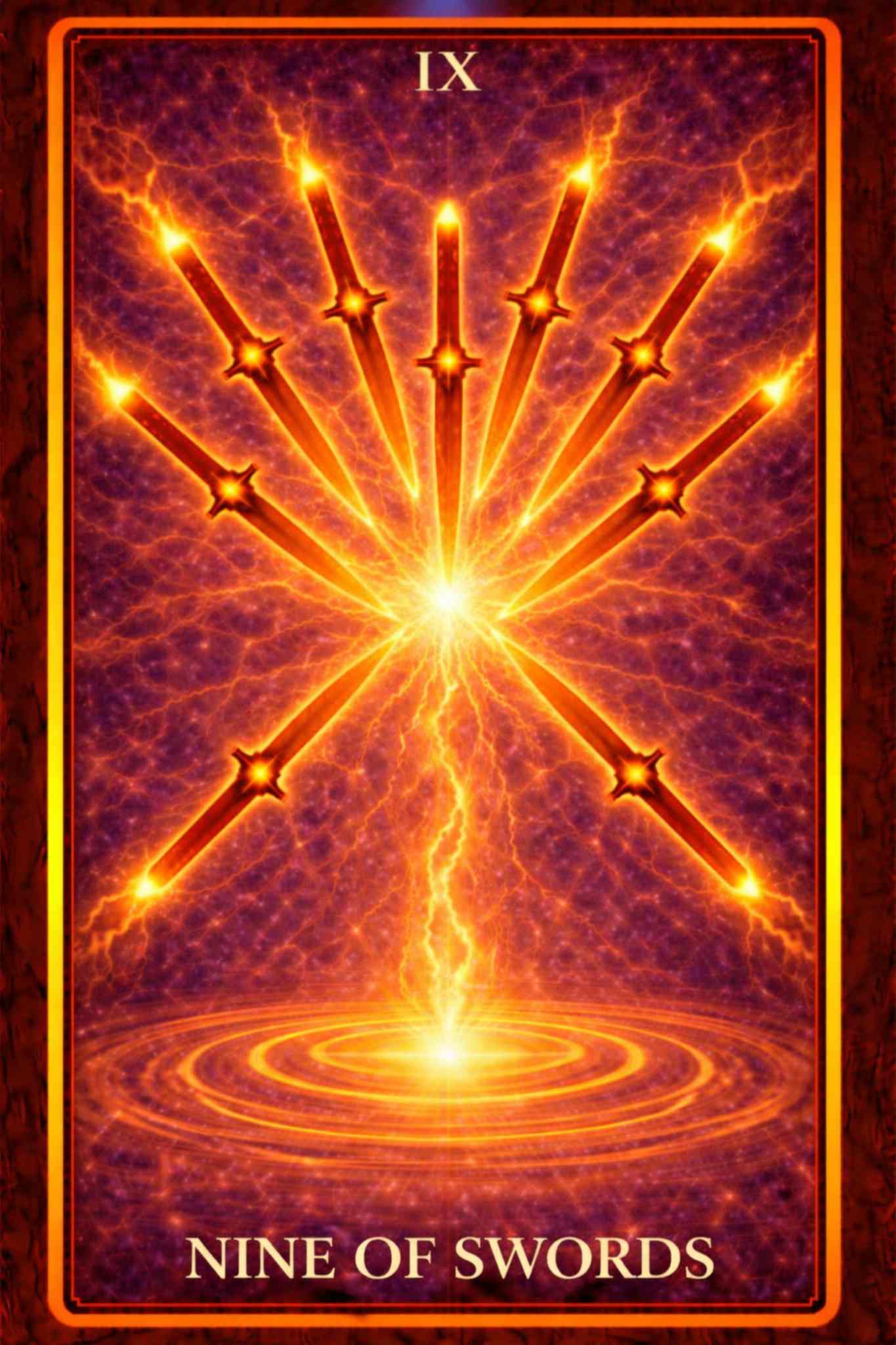 Nine of Swords tarot card – anxiety, worry, sleeplessness and mental anguish