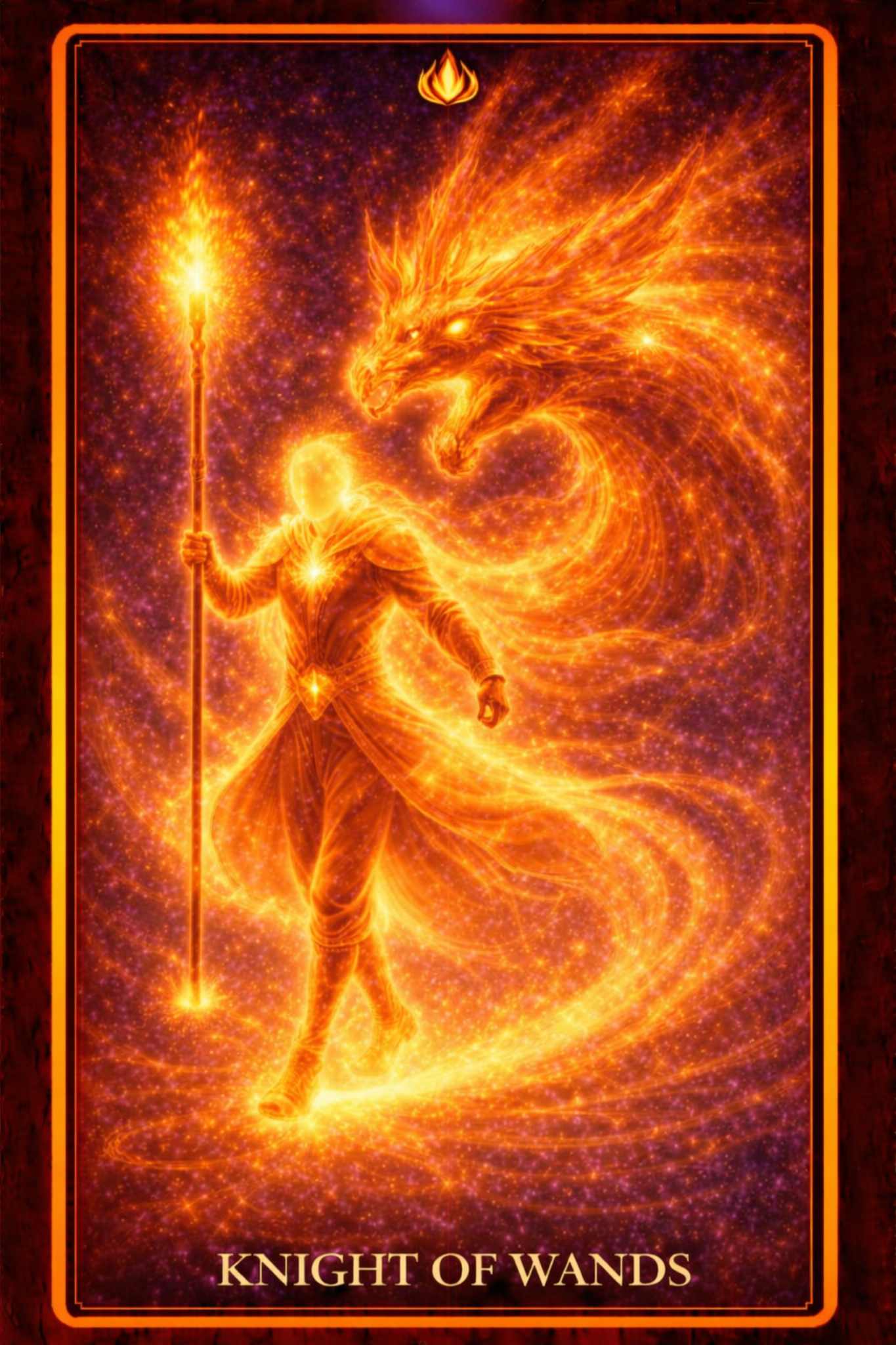 Knight of Wands tarot card – bold action, passion, movement and restless intensity