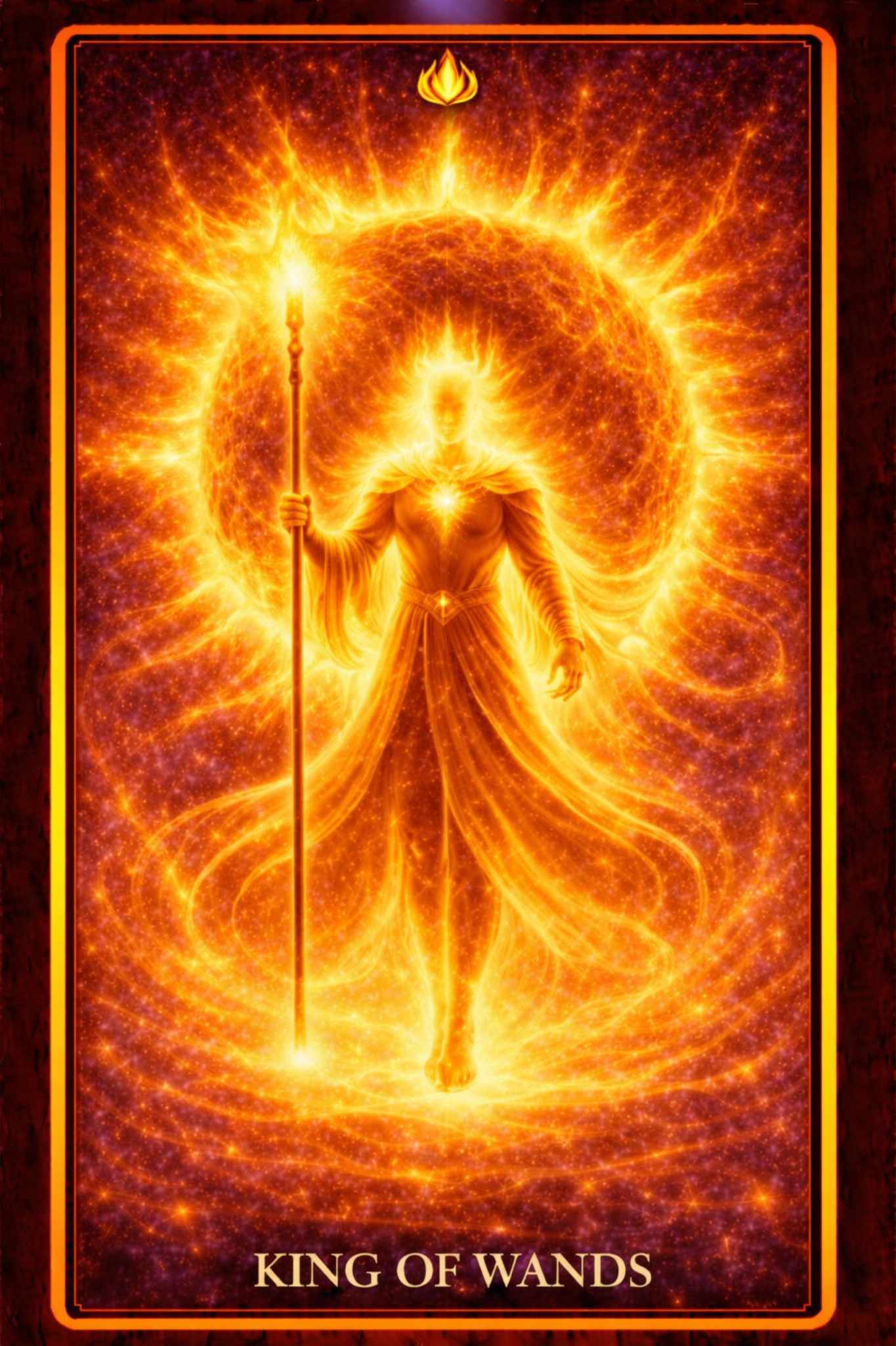 King of Wands tarot card – vision, leadership, bold authority and directed power