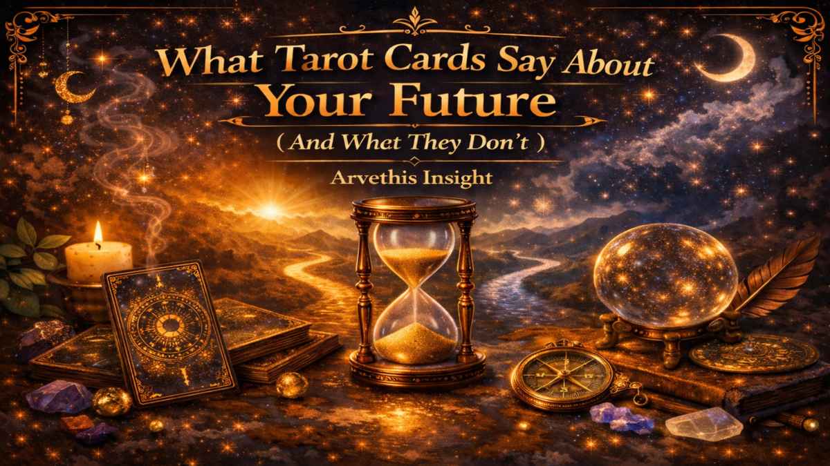 Tarot cards and future guidance illustration