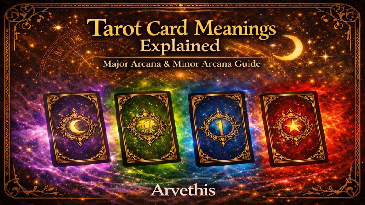 Tarot card meanings guide with Major Arcana and Minor Arcana explained
